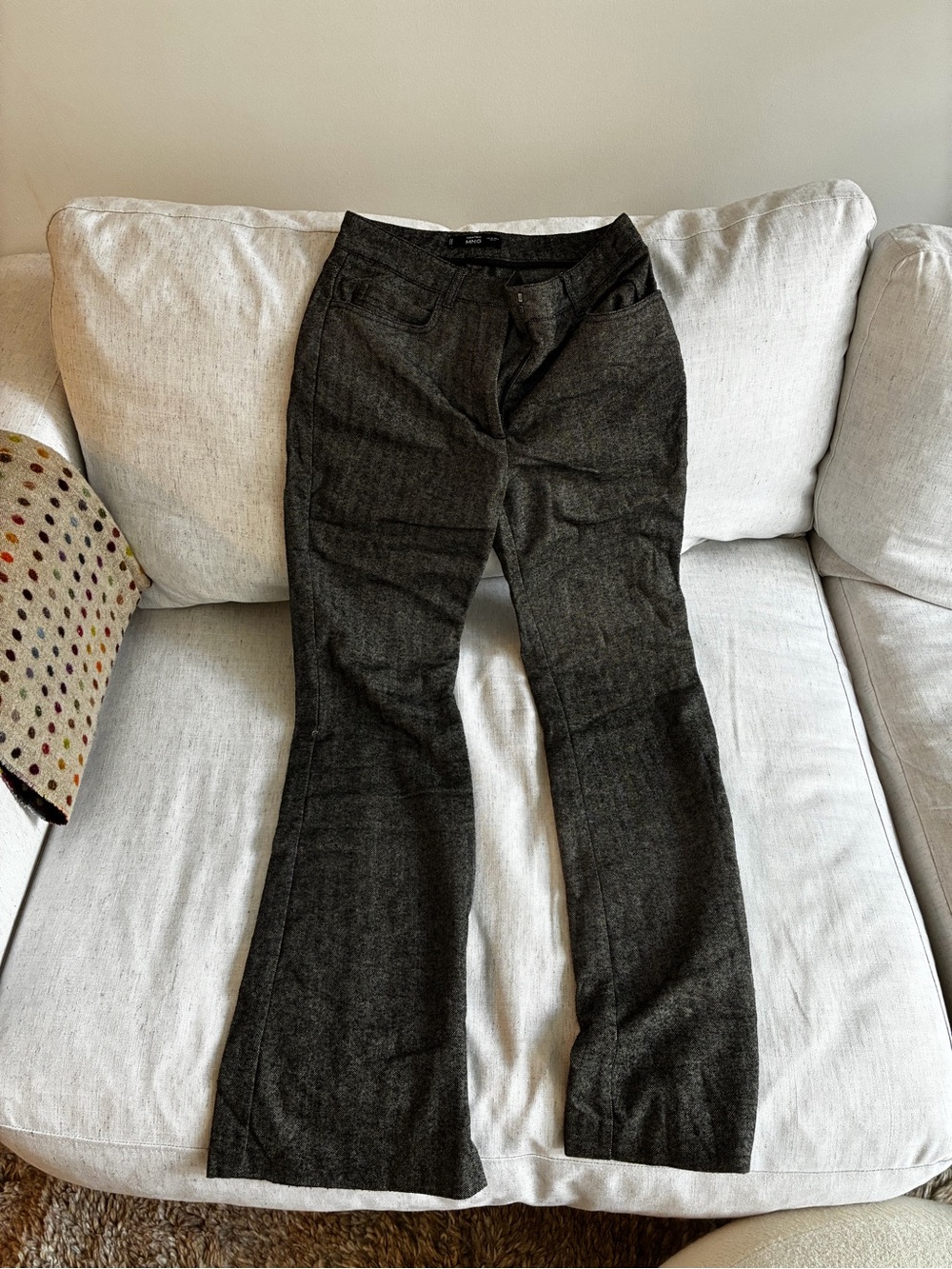 Mango Women's Dark Gray Tailored Dress Pants